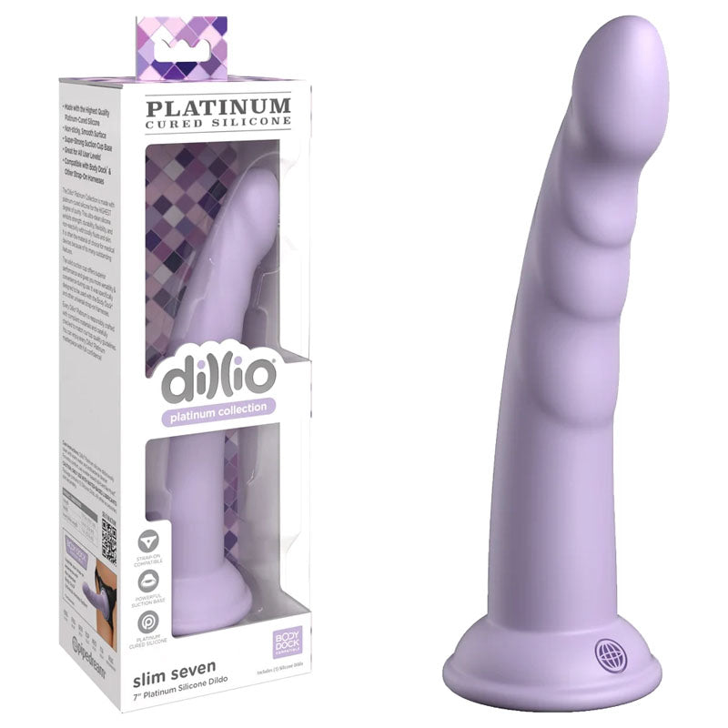 Pipedream Dillio Platinum Slim Seven Dong 7 Inch Pipedream