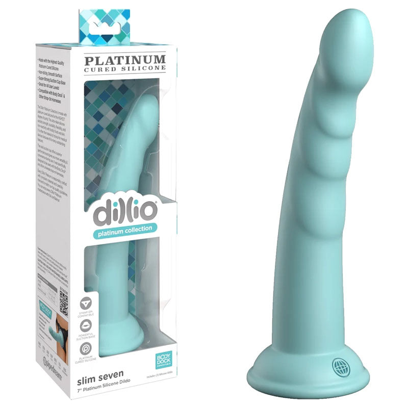 Pipedream Dillio Platinum Slim Seven Dong 7 Inch Pipedream