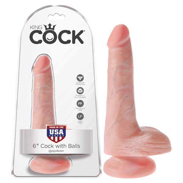 Pipedream King Cock Cock With Balls Dong 6 Inch Flesh Pipedream