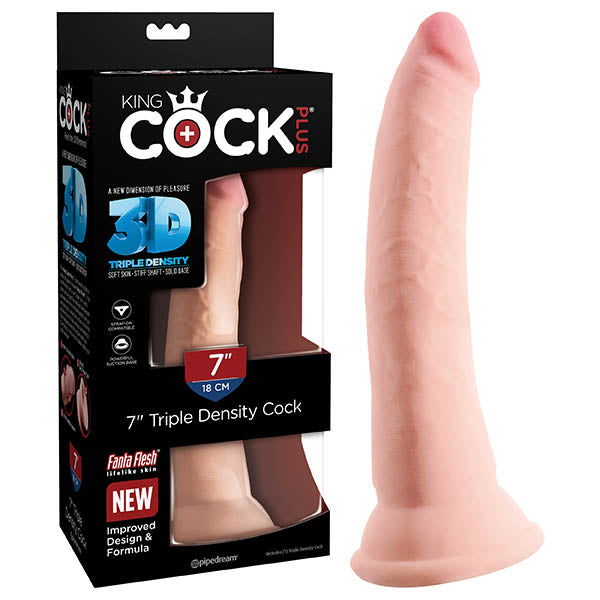 Pipedream King Cock Plus Triple Density Cock Dong 7 Inch Flesh Pipedream Main image