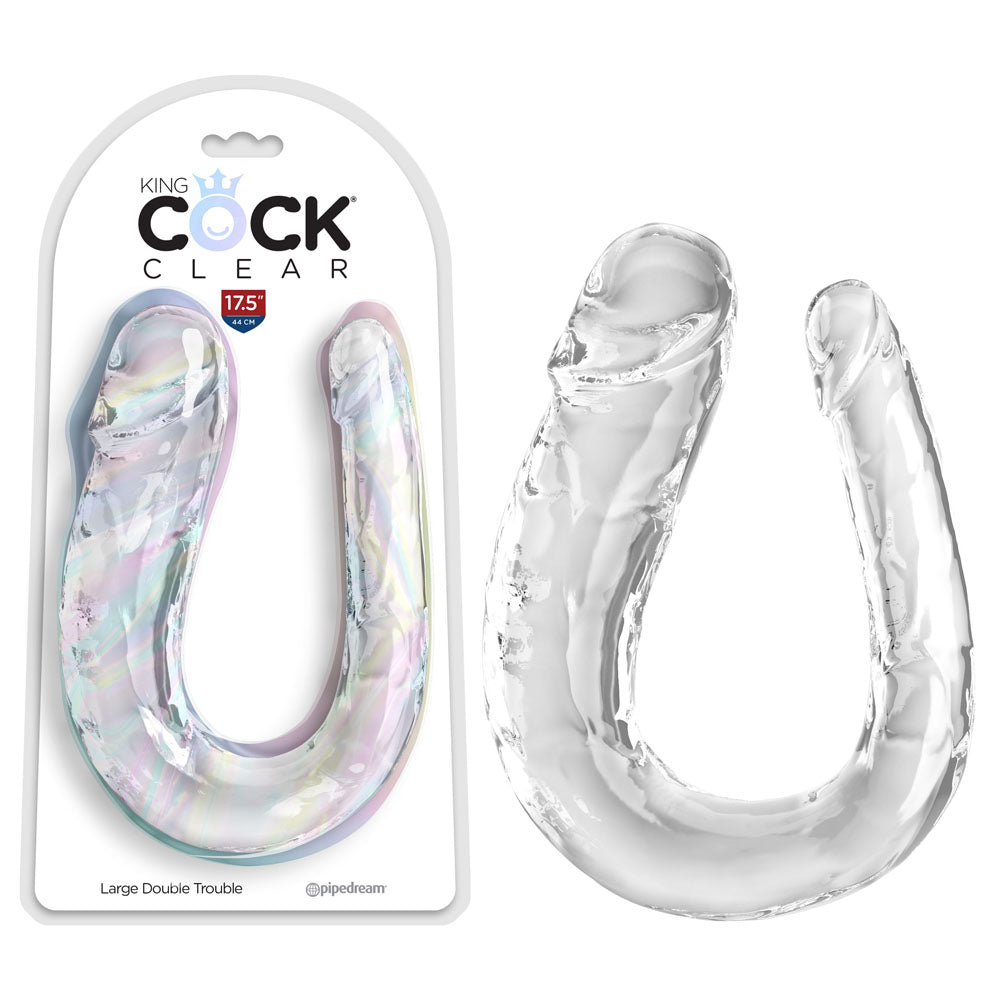 Pipedream King Cock Large Double Penetration Dong Clear Pipedream