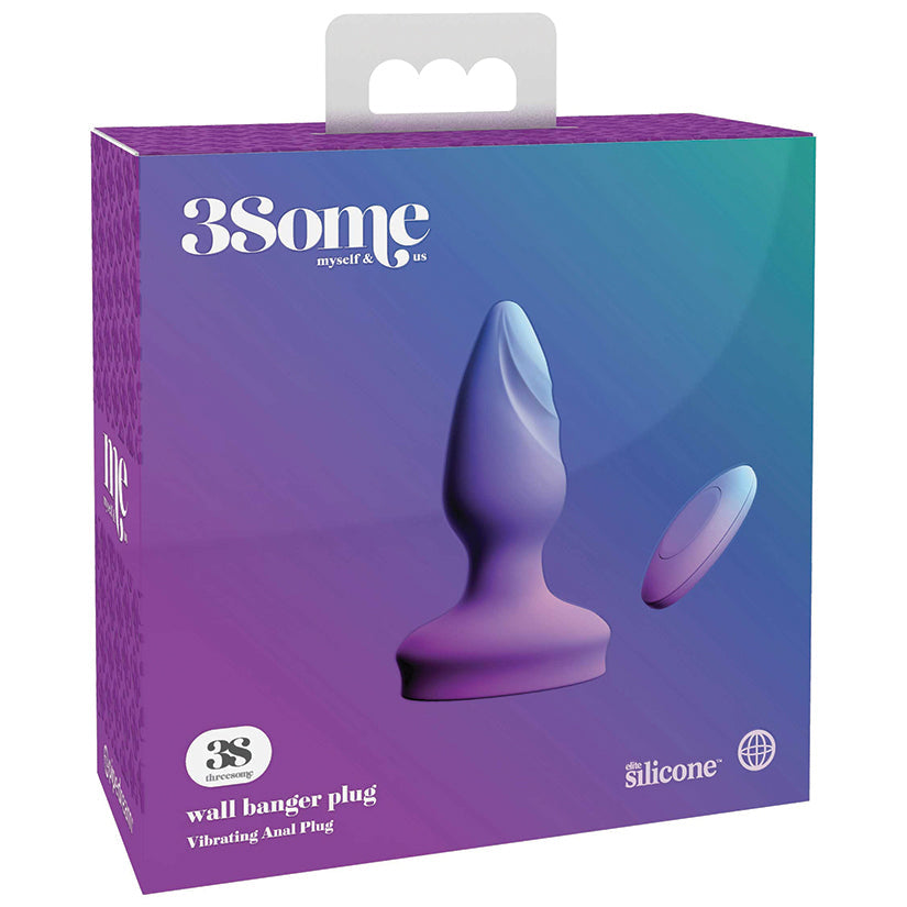 Pipedream 3Some Wall Banger Remote Controlled Vibrating Butt Plug Purple