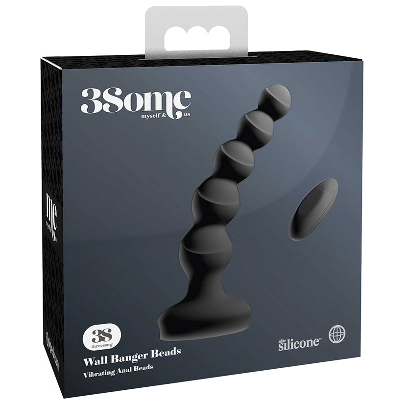 Pipedream 3Some Wall Banger Remote Controlled Vibrating Anal Beads Black