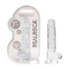 Shots Toys REALROCK Realistic Dildo With Balls Dong 7 Inch Clear Shots Toys
