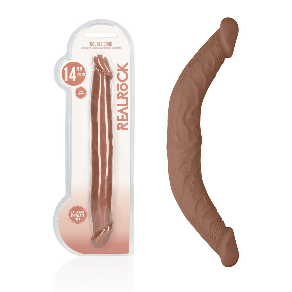 Shots Toys REALROCK Double Dildo 14 Inch Tan Shots Toys Main image