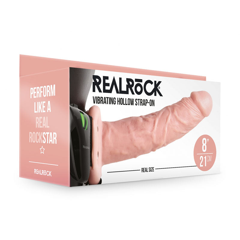 Shots Toys REALROCK Vibrating Hollow Strap On 20.5cm Shots Toys Main image