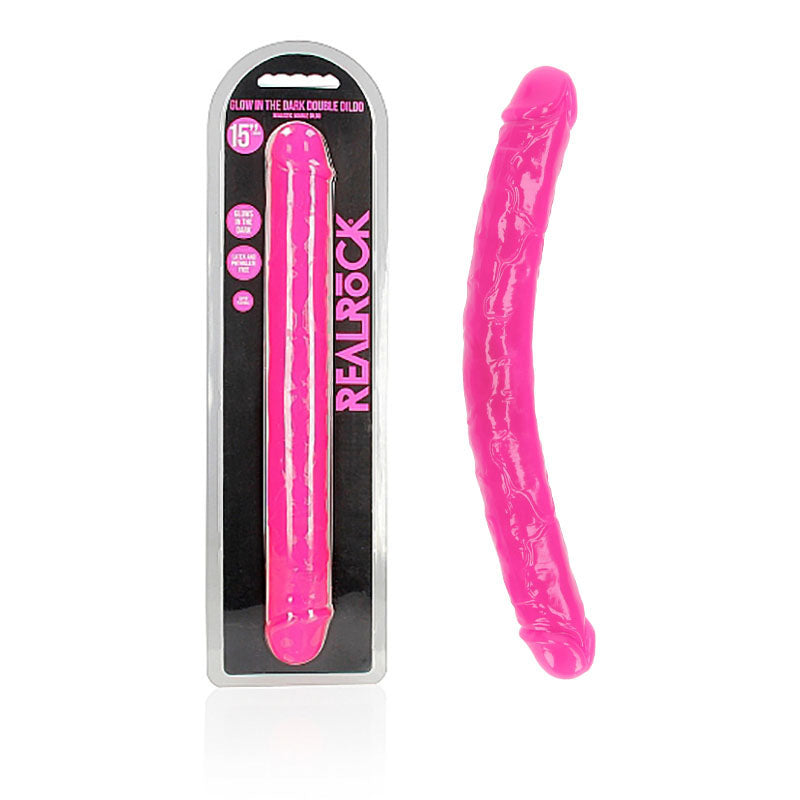 Shots Toys REALROCK Glow Double Dong 15 Inch Shots Toys Main image