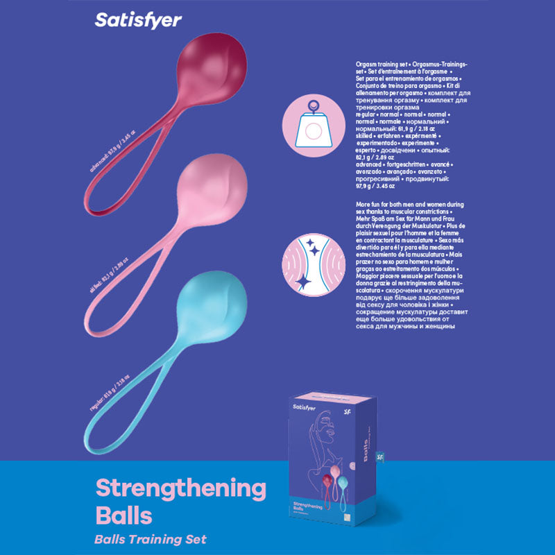 Satisfyer Strengthening Balls Weighted Kegel Balls Set Of 3 Satisfyer