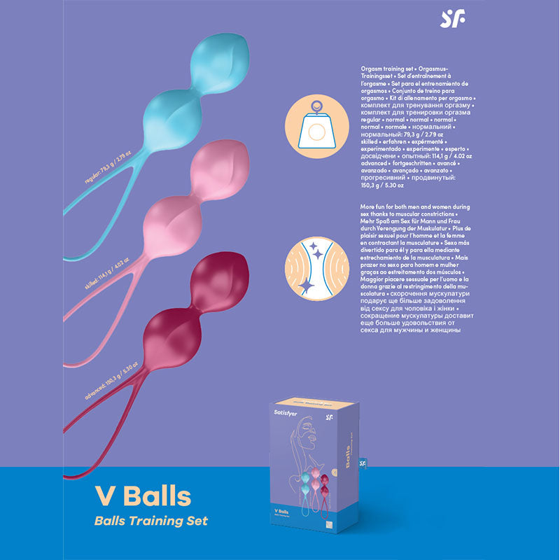 Satisfyer V Balls Weighted Kegel Balls Set Of 3 Satisfyer Main image
