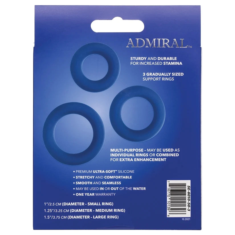 Cal Exotics Admiral Universal Cock Ring Set