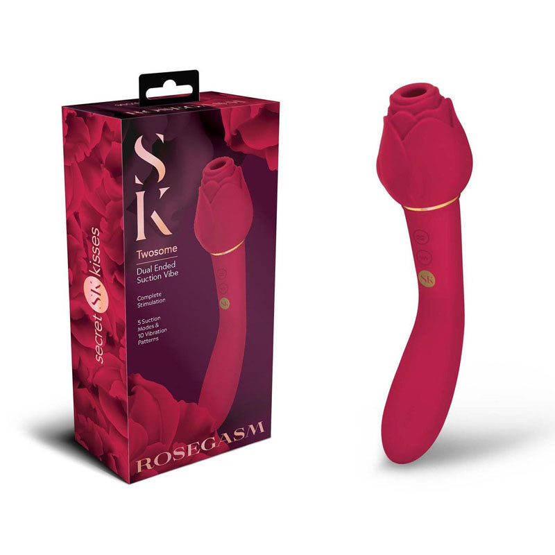 Secret Kisses ROSEGASM TWOSOME Air Pulsation Stimulator & Vibrator Secret Kisses Main image