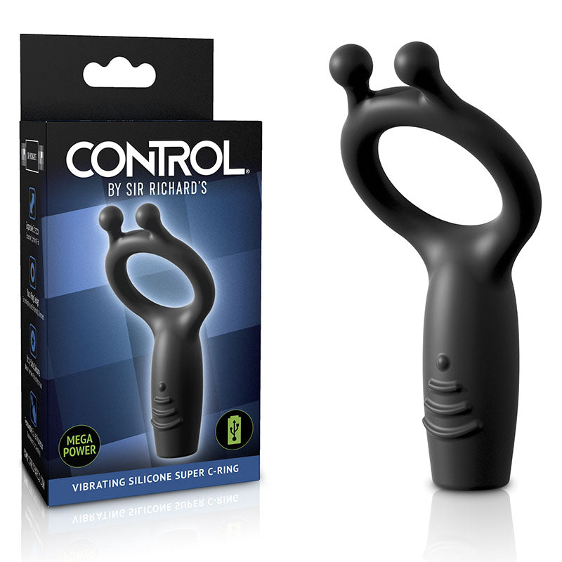 Pipedream Sir Richards Vibrating Silicone Super USB Rechargeable Vibrating Cock Ring Grey Pipedream Main image