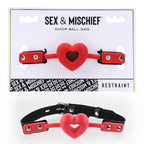 Sportsheets Sex & Mischief Amor Ball Gag Mouth Restraint Red / Black Sportsheets
