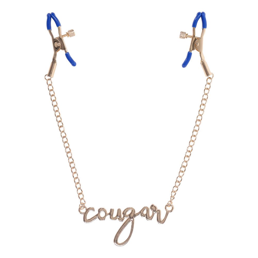 Sportsheets Sex & Mischief Cougar Nipple Clamps With 33cm Chain Sportsheets Main image