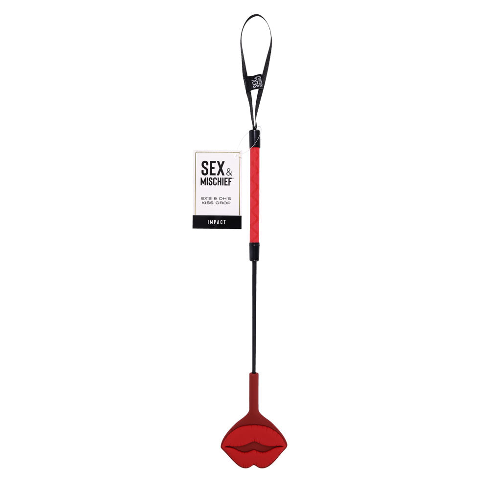 Sportsheets S&M Exs & Ohs Kiss Crop Silicone Tipped Crop Whip Sportsheets Main image