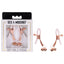Sex & Mischief Peaches N CreaMe Bell Nipple Clamps With Bells Set Of 2 Peach / Rose Sportsheets