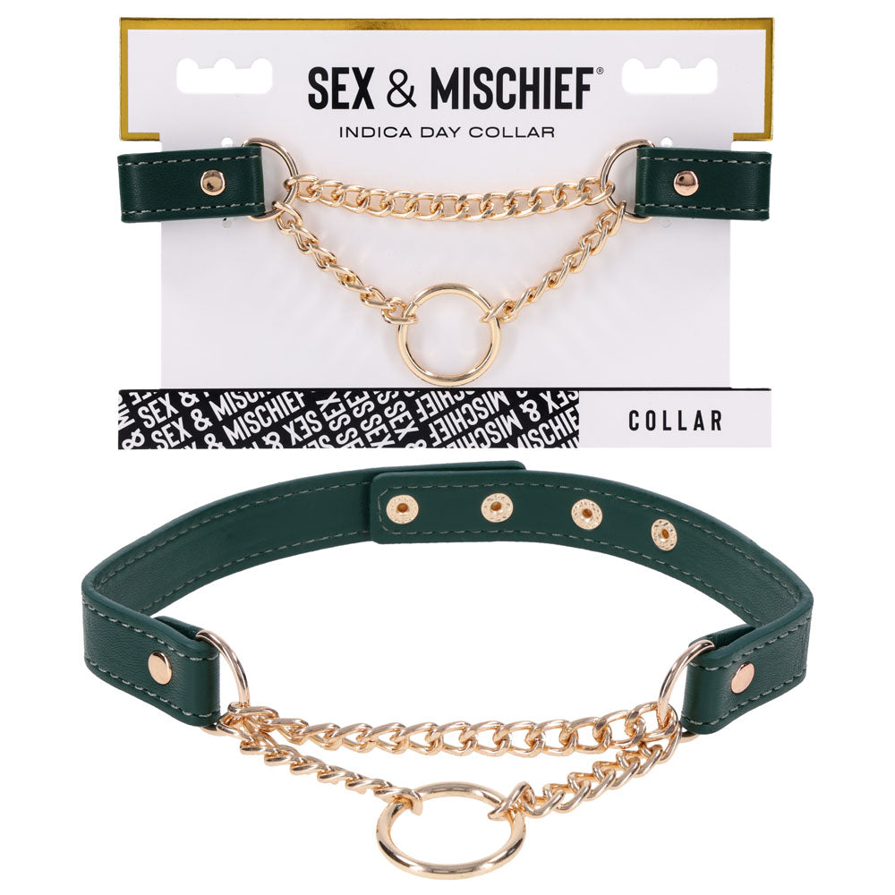 Sportsheets Sex & Mischief Indica Day Collar Green / Gold Sportsheets
