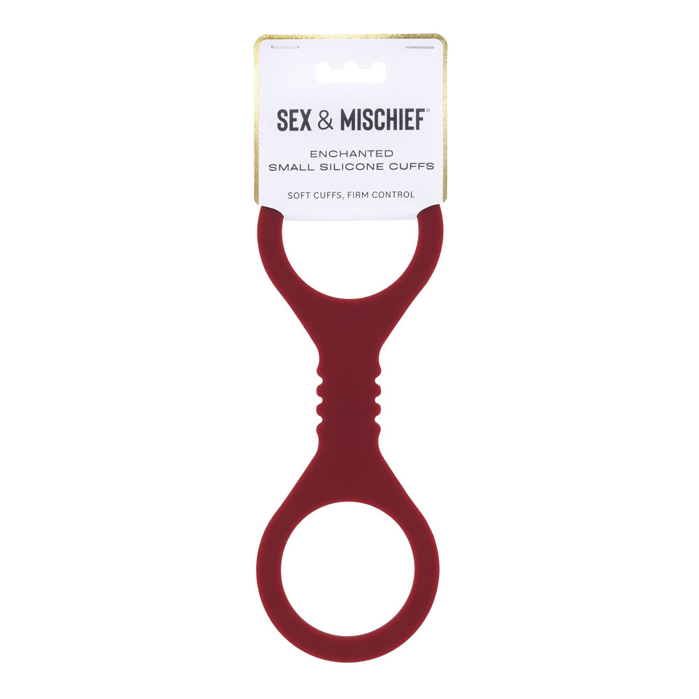 Sportsheets Sex & Mischief Enchanted Silicone Cuffs Restraints Burgundy Sportsheets