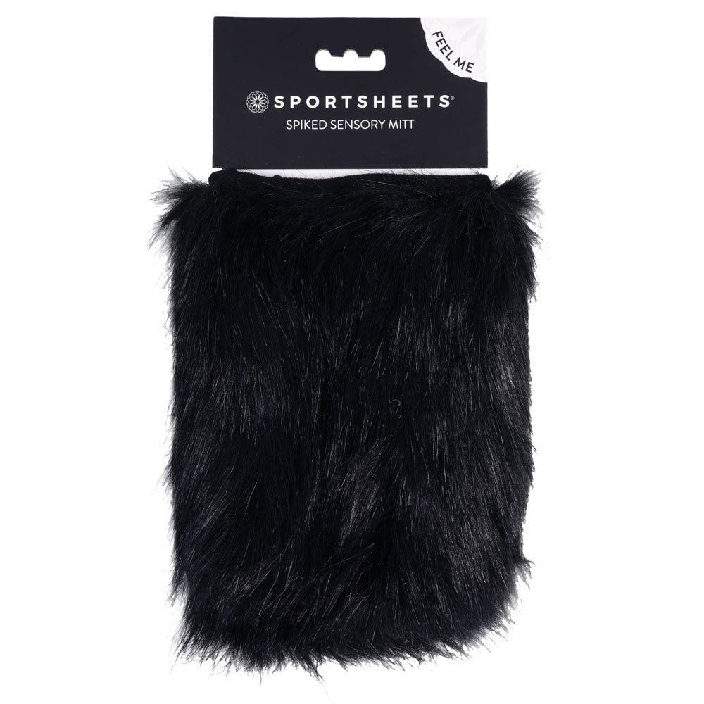 SPORTSHEETS Spiked Sensory Mitt Furry Mitt With Spikes Black Sportsheets Main image