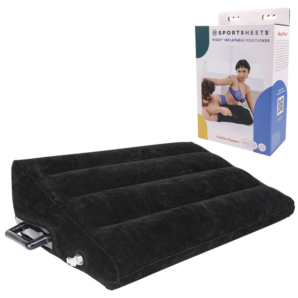 Pivot Inflatable Positioner Inflatable Position Cushion Black Sportsheets