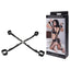 SPORTSHEETS Velvet Noir Adjustable Hog Tie & Cuff Set Black Sportsheets