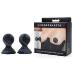 SPORTSHEETS Velvet Noir Silicone Nipple Suckers Set Of 2 Sportsheets