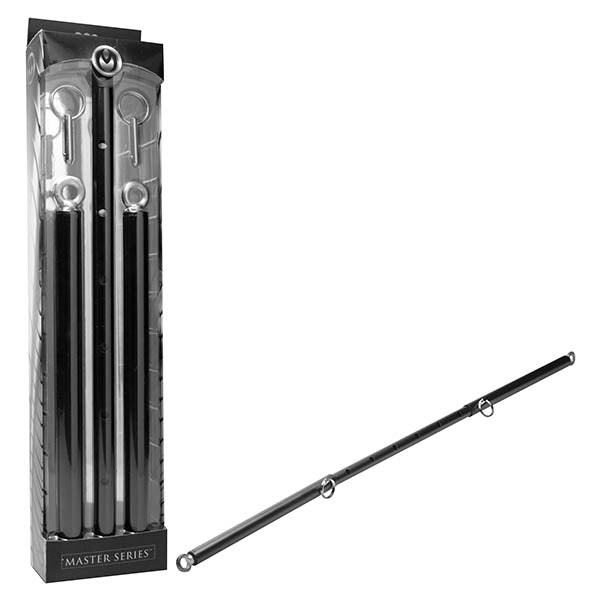 Master Series Black Steel Adjustable Metal Spreader Bar Restraint Black XR Brands Main image