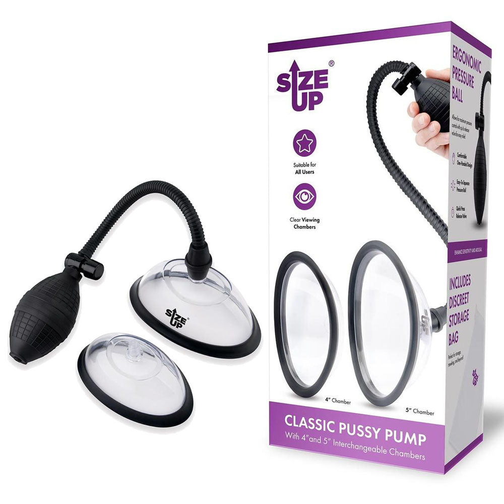 XGEN Products Size Up Classic Pussy Pump With 2 Interchangeable Chambers XGEN Products