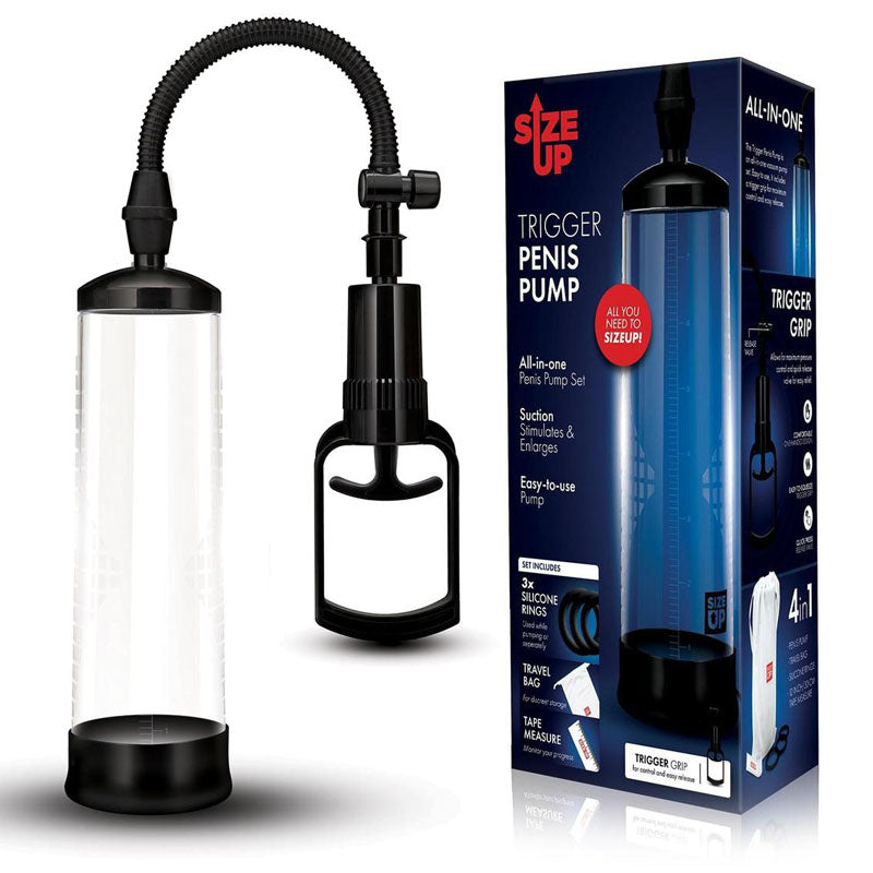 Xgen Products Size Up Trigger Penis Pump Clear Xgen Products Main image