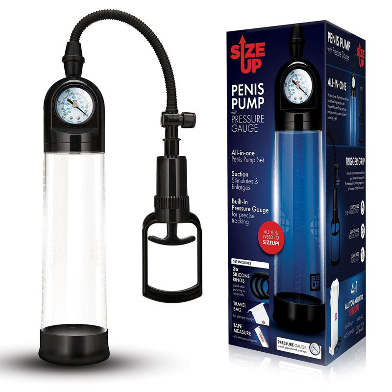 Xgen Products Size Up Penis Pump With Pressure Gauge Clear Xgen Products Main image