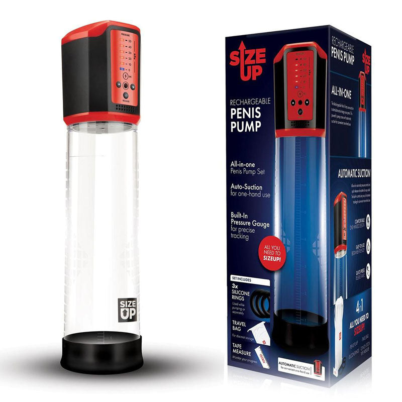 Xgen Products Size Up USB Rechargeable Penis Pump Clear Xgen Products Main image