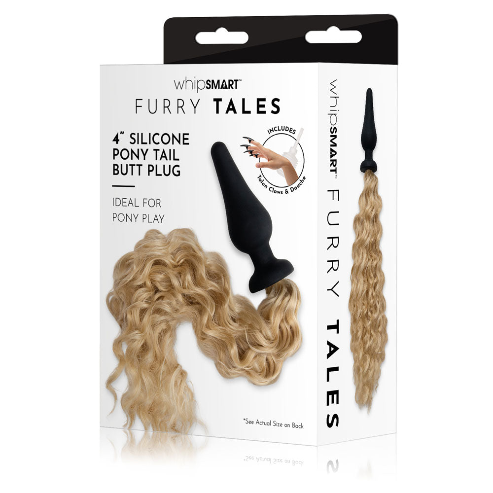 WhipSmart Furry Tales Silicone Butt Plug With Blonde Pony Tail WhipSmart Main image