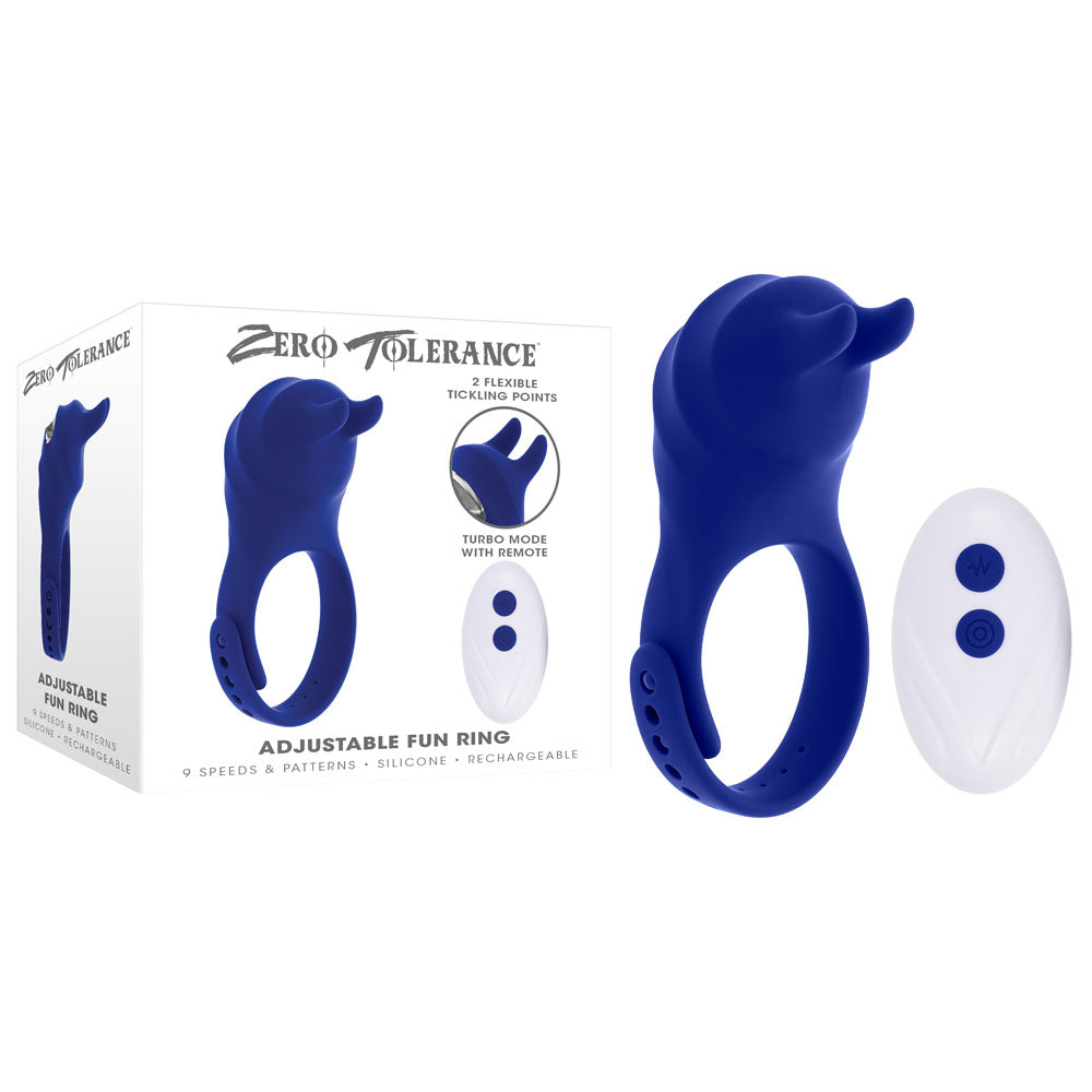 Zero Tolerance ADJUSTABLE FUN RING USB Rechargeable Cock Ring With Wireless Remote Zero Tolerance Main image