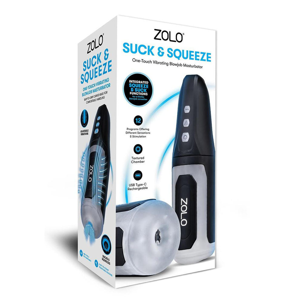Zolo Suck & Squeeze USB Rechargeable Sucking Auto Masturbator Zolo Main image