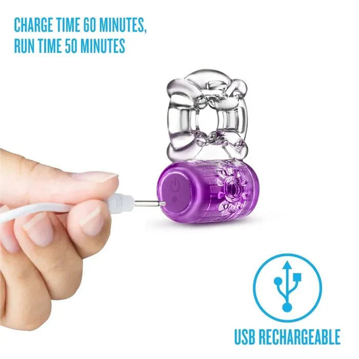 Blush Novelties Play With Me Pleaser Rechargeable Cock Ring - LOVVA