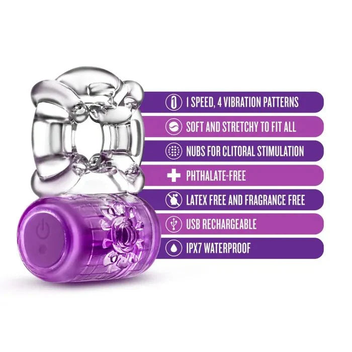 Blush Novelties Play With Me Pleaser Rechargeable Cock Ring - LOVVA