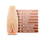 Blush Novelties M Elite Soft & Wet Natasha Vibrating Vagina Stroker Flesh Blush Novelties