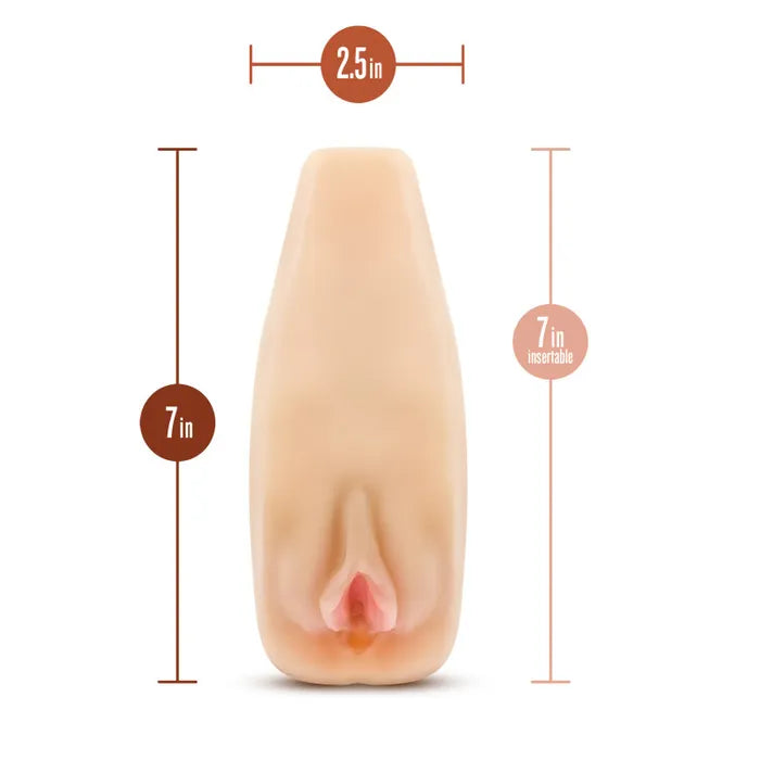 Blush Novelties M Elite Soft & Wet Natasha Vibrating Vagina Stroker Flesh Blush Novelties