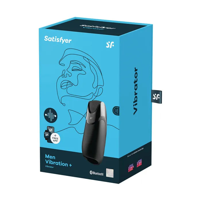 Satisfyer Men Vibration+ USB Rechargeable Masturbator With App Control Black Satisfyer