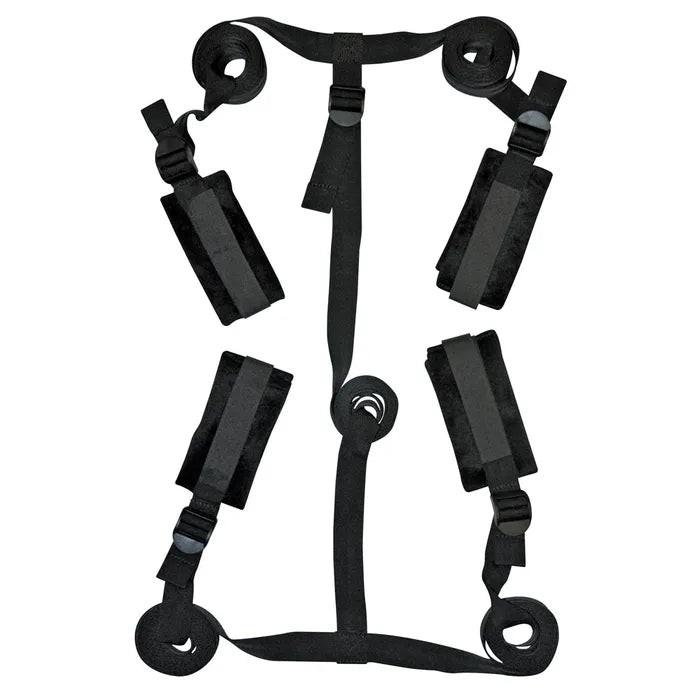 Sex & Mischief Bed Bondage Restraint Kit Under the Bed Restraint System Sportsheets
