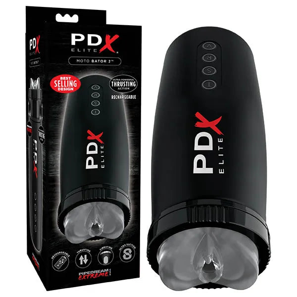 Pipedream Extreme Toyz Elite Motobator 2 USB Rechargeable Powered Masturbator Black Pipedream Main image