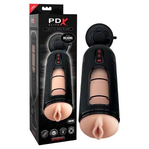Pipedream Extreme Toyz Elite Vibrating Mega Milker USB Rechargeable Powered Stroker Flesh Pipedream Main image