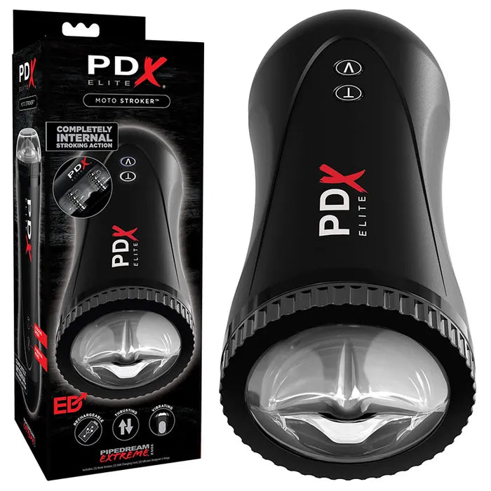 Pipedream Extreme Toyz Elite Moto Stroker Powered Masturbator Black Pipedream Main image