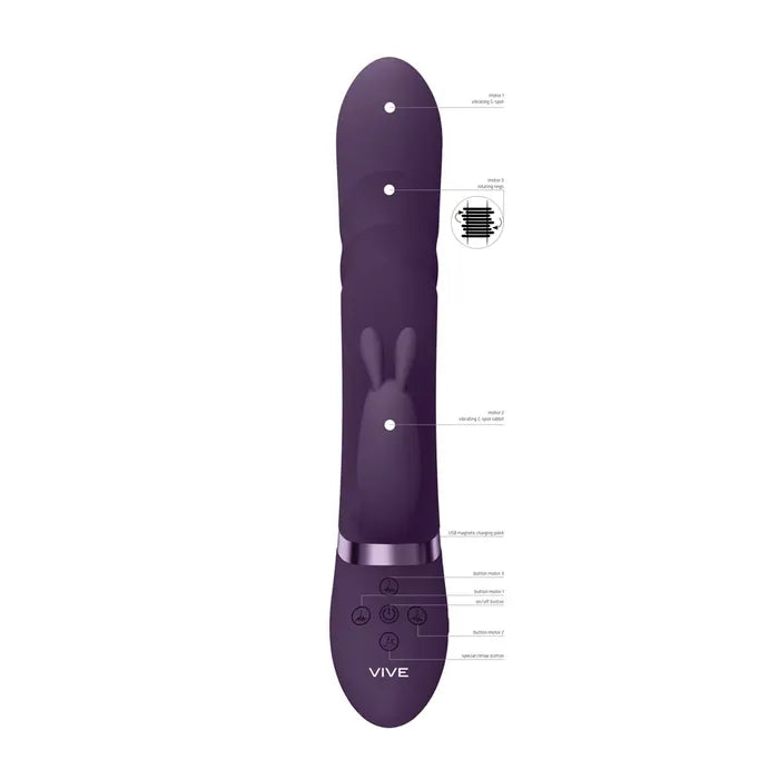 Shots Toys VIVE Nari USB Rechargeable Rabbit Vibrator 24.1cm Shots Toys