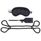 Sex & Mischief Knotty Brat Kit Bondage Kit 3 Piece Set Black Sportsheets
