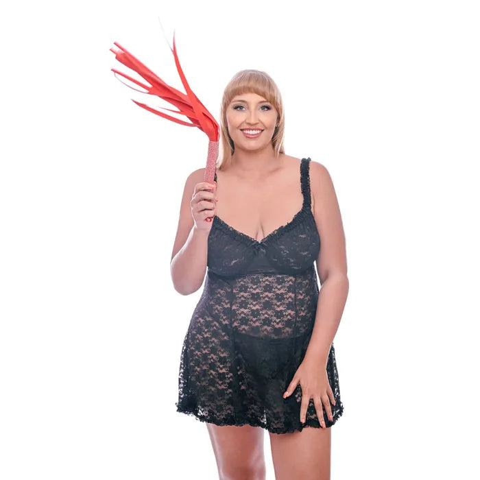 Sportsheets Sex & Mischief Amor Sparkle Flogger Whip 33cm Sportsheets