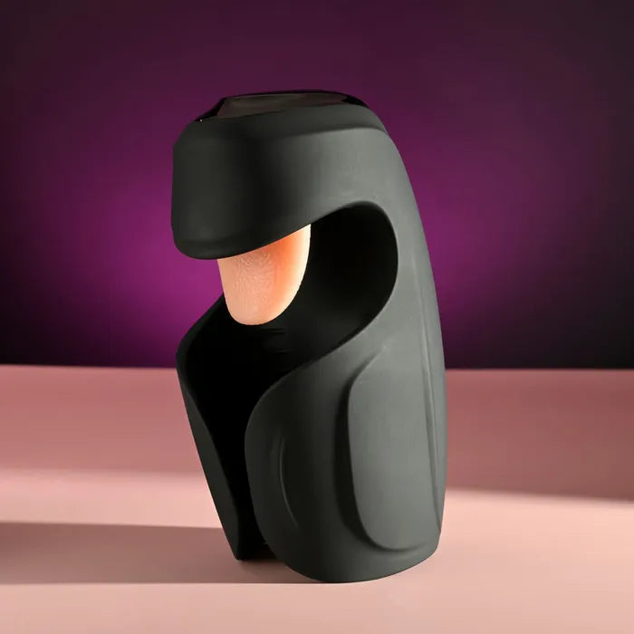 Zero Tolerance LICK THE TIP USB Rechargeable Vibrating & Flicking Masturbator Black Zero Tolerance