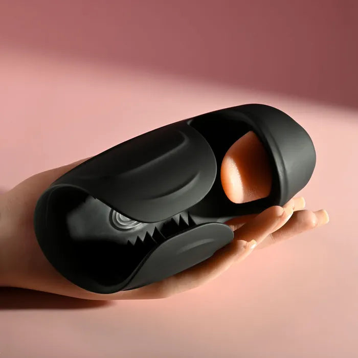 Zero Tolerance LICK THE TIP USB Rechargeable Vibrating & Flicking Masturbator Black Zero Tolerance