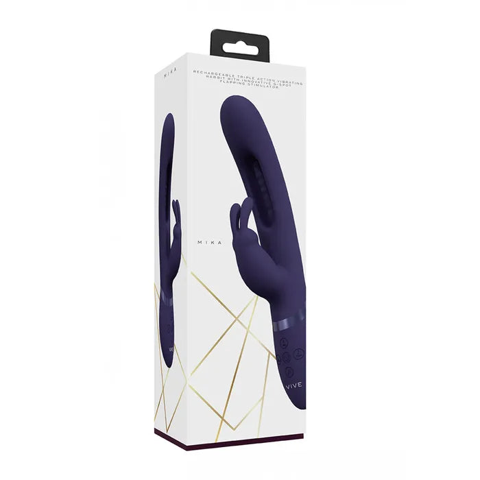 Shots Toys VIVE Mika USB Rechargeable Rabbit Vibrator With Flapping Shaft Shots Toys