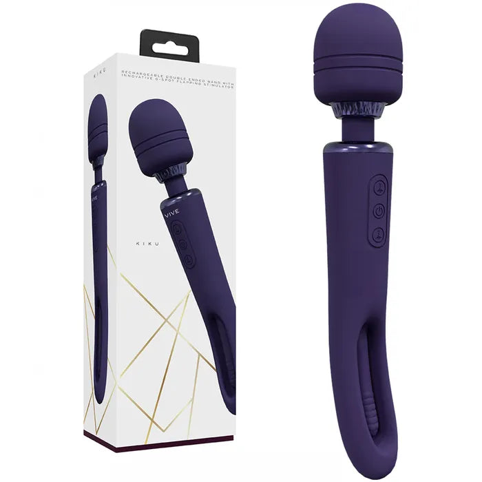 Shots Toys VIVE Kiku USB Rechargeable Dual End Massage Wand With Flapping Tip Shots Toys